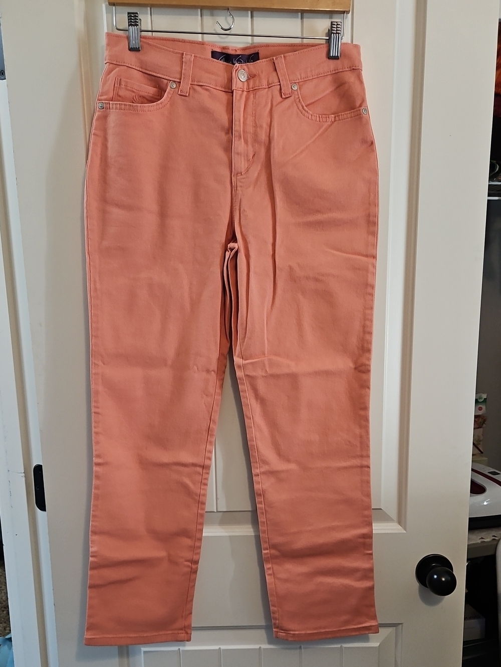 Gloria Vanderbilt Coral-Peach Straight Leg Jeans